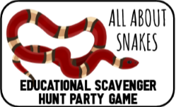 Snake Party Scavenger Hunt