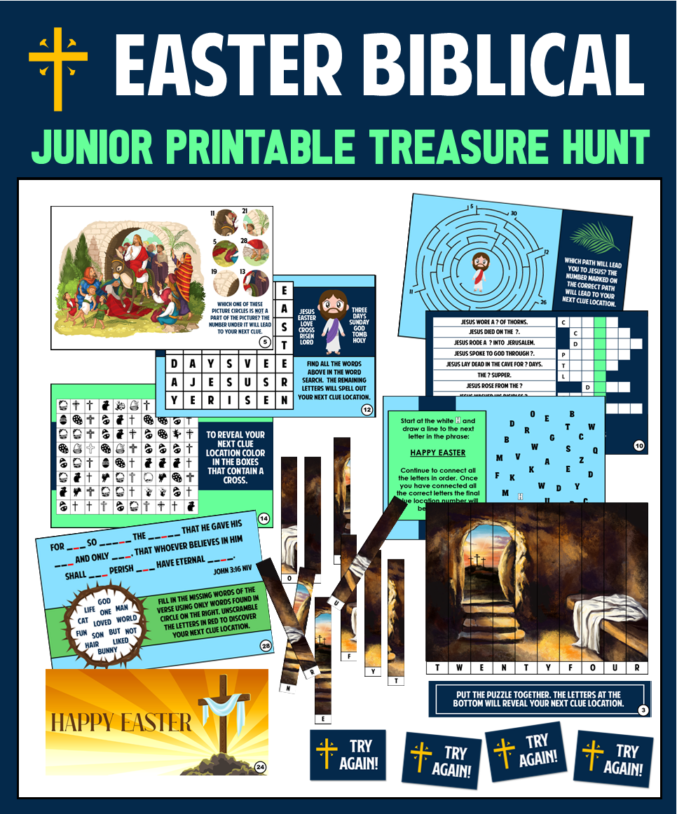 Junior Easter Trivia Treasure Hunt - Biblical Edition!