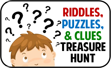 Indoor Riddles,Puzzles, & Clues Treasure Hunt